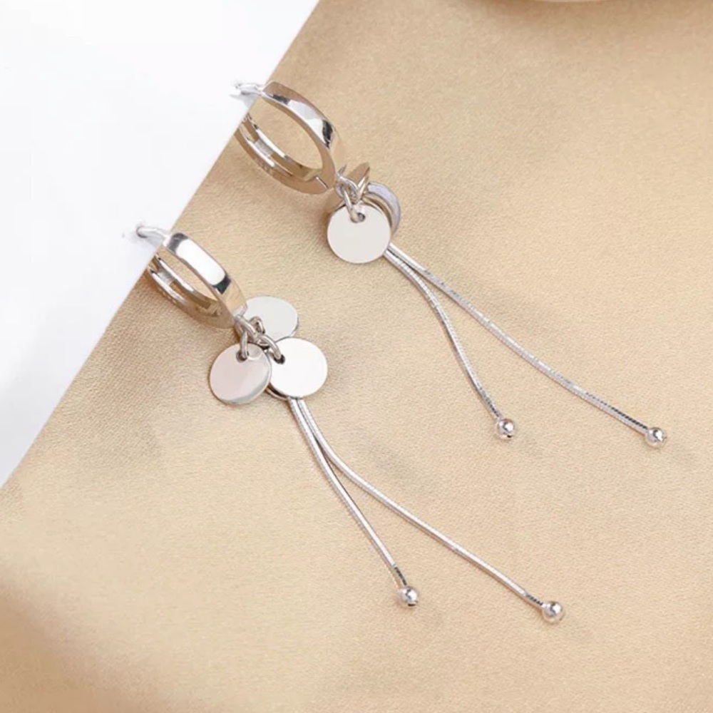NEW 925 STERLING SILVER ROUND HOOP EARRINGS, NICE EARRINGS, CUTE EARRINGS - Picture 3 of 5